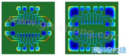 通過仿真，可以快速簡單地重新設計并計算不同圖形布局所得到的厚度均勻性-深圳宏力捷