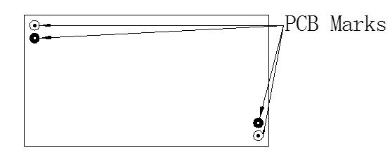 在有貼片的PCB板上，為提高貼片元件的貼裝的準(zhǔn)確性，一般要求在貼片層對(duì)角端放置兩個(gè)校正標(biāo)記(MarkS)點(diǎn)