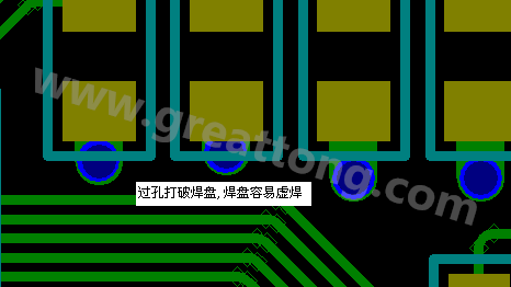 PCB設(shè)計(jì)案例分析：過(guò)孔破焊盤，造成SMT虛焊