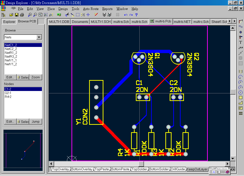 一個(gè)已經(jīng)完成的PCB電路LAYOUT圖