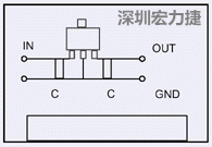 圖3：降壓電路的PCB設(shè)計(jì)示例。