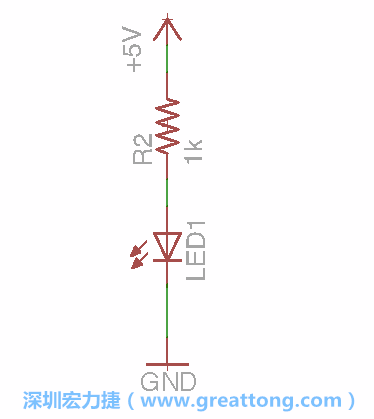 如圖所示放置一個(gè)開關(guān)（switch）、10K電阻器（10k resistor）和0.1μF的電容（0.1μF capacitor），并把開關(guān)的一端連到接地端上。